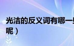 光洁的反义词有哪一些（光洁的反义词是什么呢）