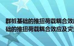 群桩基础的推扭荷载耦合效应及灾变过程研究（关于群桩基础的推扭荷载耦合效应及灾变过程研究介绍）