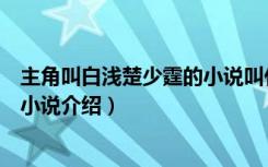 主角叫白浅楚少霆的小说叫什么名字（主角叫白浅楚少霆的小说介绍）