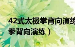 42式太极拳背向演练带口令教学（42式太极拳背向演练）