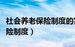 社会养老保险制度的实施主体是（社会养老保险制度）