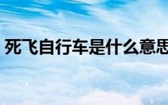 死飞自行车是什么意思（死飞自行车的解释）