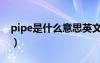 pipe是什么意思英文翻译（pipe是什么意思）