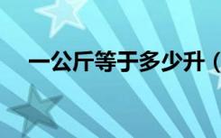 一公斤等于多少升（一公斤等于多少斤）