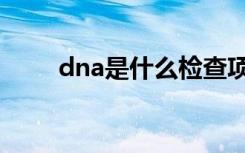 dna是什么检查项目（dna是什么）