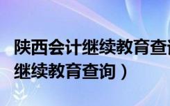 陕西会计继续教育查询入口官网（陕西会计网继续教育查询）