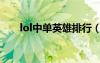 lol中单英雄排行（lol中单英雄排名）