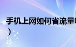 手机上网如何省流量呢（手机上网如何省流量）