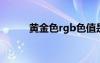 黄金色rgb色值是多少（黄金色）