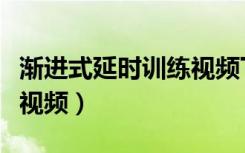 渐进式延时训练视频下载（渐进式延时训练法视频）