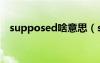 supposed啥意思（supposed什么意思）