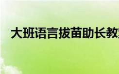 大班语言拔苗助长教案 《拔苗助长》教案