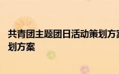 共青团主题团日活动策划方案怎么写 共青团主题团日活动策划方案