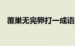 覆巢无完卵打一成语 覆巢无完卵成语解释