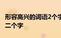 形容高兴的词语2个字有哪些 形容高兴的词语二个字