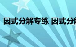 因式分解专练 因式分解同步练习题目及答案