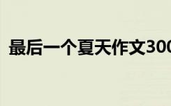 最后一个夏天作文300字 最后一个夏天作文