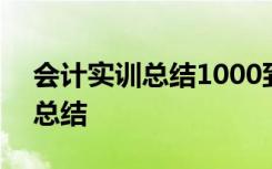 会计实训总结1000到1500字左右 会计实训总结