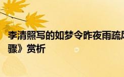 李清照写的如梦令昨夜雨疏风骤 李清照《如梦令昨夜雨疏风骤》赏析