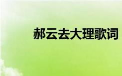 郝云去大理歌词 郝云_去大理歌词