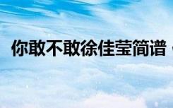 你敢不敢徐佳莹简谱 你敢不敢歌词  徐佳莹