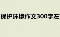 保护环境作文300字左右 保护环境作文300字