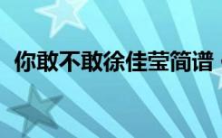 你敢不敢徐佳莹简谱 你敢不敢歌词  徐佳莹