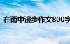 在雨中漫步作文800字 在雨中漫步初中作文