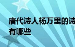 唐代诗人杨万里的诗有哪些 诗人杨万里的诗有哪些