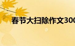 春节大扫除作文300字 春节大扫除作文