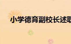 小学德育副校长述职报告 校长述职报告