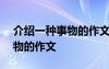 介绍一种事物的作文300字左右 介绍一种事物的作文