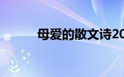 母爱的散文诗200字 母爱的散文