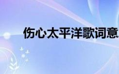 伤心太平洋歌词意思 伤心太平洋歌词