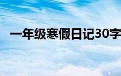 一年级寒假日记30字左右 一年级寒假日记