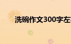 洗碗作文300字左右 洗碗作文300字