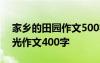 家乡的田园作文500字怎么写 家乡的田园风光作文400字