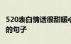 520表白情话很甜暖心句子大全 520表白心动的句子