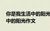 你是我生活中的阳光作文600字 你是我生活中的阳光作文