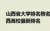 山西省大学排名榜名单 山西省大学排行榜山西高校最新排名