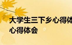 大学生三下乡心得体会500字 大学生三下乡心得体会