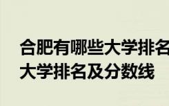 合肥有哪些大学排名及分数线高 合肥有哪些大学排名及分数线