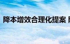 降本增效合理化提案 降本增效合理化建议书