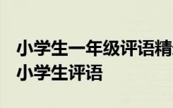 小学生一年级评语精选 一年级小学生的评语-小学生评语