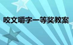 咬文嚼字一等奖教案 《咬文嚼字》优秀教案