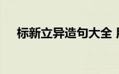 标新立异造句大全 用标新立异造的句子