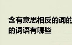 含有意思相反的词的四字词语 含有意思相反的词语有哪些