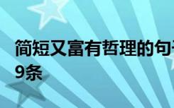 简短又富有哲理的句子 简短的有哲理的句子79条