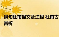 绝句杜甫译文及注释 杜甫古诗《绝句》阅读答案及全诗翻译赏析