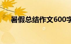 暑假总结作文600字初一 暑假总结作文